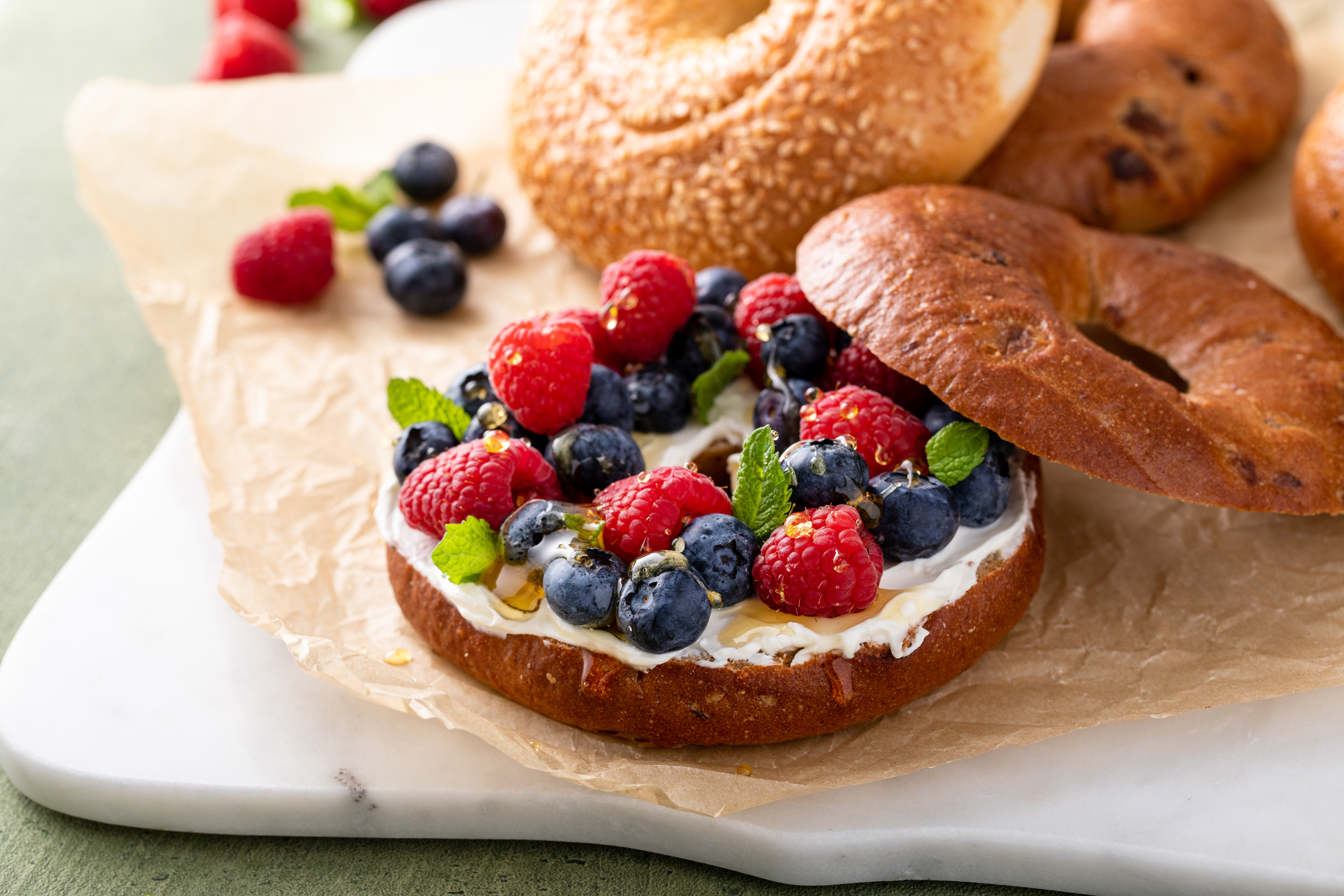 Bagel con Queso Crema